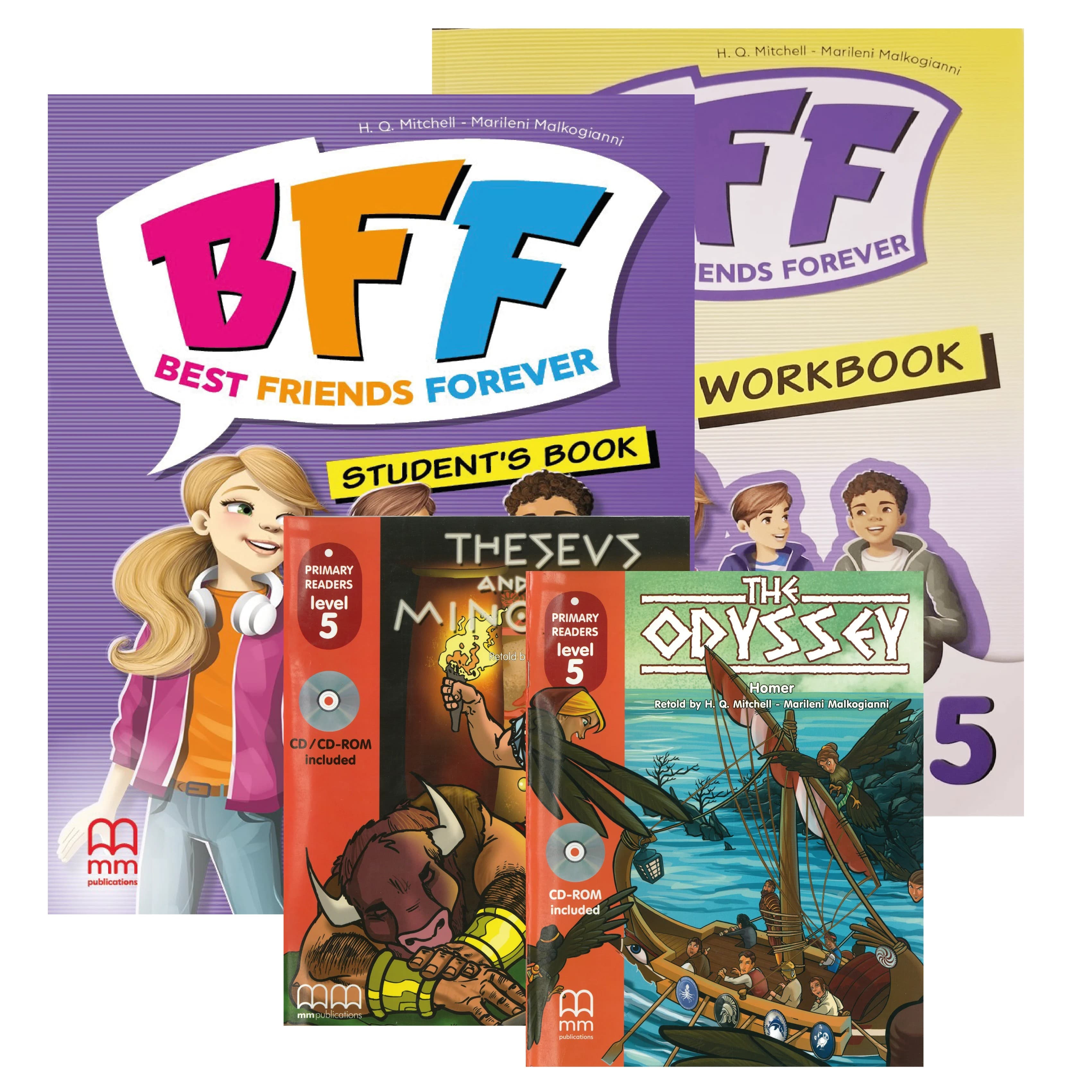 Pack BFF5 Student´s book + BFF5 Workbook + The odyssey + Theseus and the minotaur