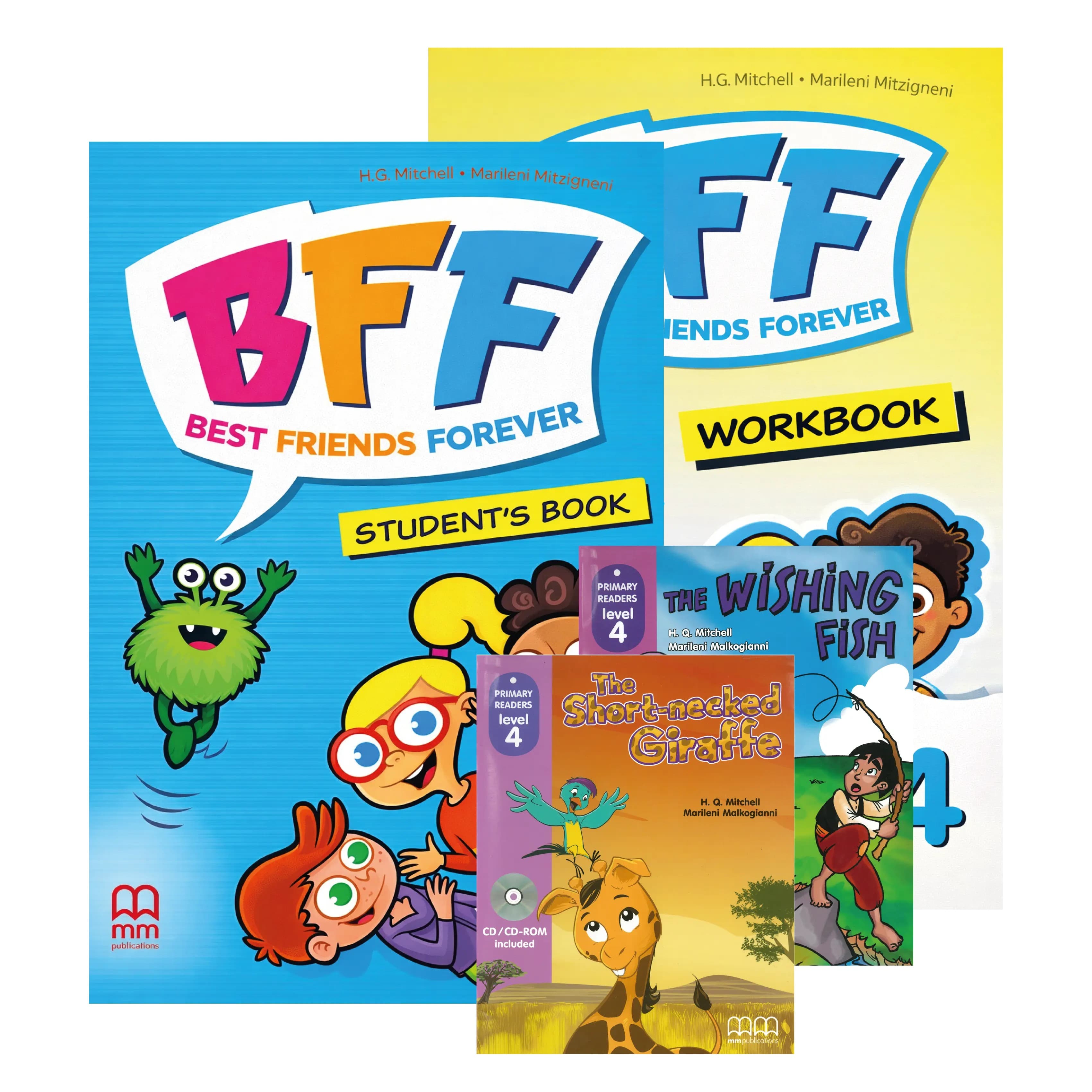 Pack BFF4 Student´s book + BFF4 Workbook + The short-necked giraffe + The wishing fish